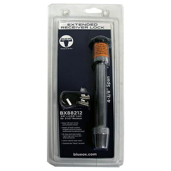 Blue Ox BX88212 Receiver Lock Kit 5/8 Inch x 4 Inch Long