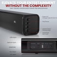 thumbnail image 2 of Pyle Home Theater Soundbar Speaker - Wave Base Streaming Tabletop Stand Mount TV Digital System with AUX/Digital Optical Audio Connector Jacks/USB Port, HDMI /ARC, Full Sound Reproduction, 2 of 7