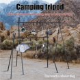 thumbnail image 2 of stanreset Outdoor Camping Folding Hanging Rack Triangular Clothes Camp Cookware Rack Stand Camping Accessory Black, 2 of 6