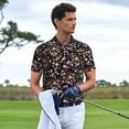 thumbnail image 3 of Balery Daisies Flowers Camisa Polo de Hombre con Estampado, de Manga Corta y Tejido Medio, Camisa Tipo Golf Polo-X-Large, 3 of 6