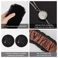 thumbnail image 3 of Tookss 6 Pieces Plush Car Accessories Set Plush Steering Wheel Cover Soft Fuzz Handbrake GearCover Bling Mirror Ornament, 3 of 8