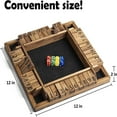 thumbnail image 3 of Shut The Box Dice Board Game 12 Inches 4-Way (2-4 Players) for Kids & Adults [4 Sided Large Wooden Board Game  8 Dice + Shut-The-Box Rules] Smart Game for Learning Addition, 3 of 7
