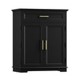 thumbnail image 2 of FAGAGA Modern Coffee Bar Cabinet with Storage, 36" Kitchen Buffet Cabinet with Storage Door, Farmhouse Wood Sideboard with Drawer for Kitchen, Dining Room, Reception Room,Black, 2 of 9