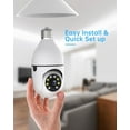 thumbnail image 2 of Light Bulb Security Camera Wireless Outdoor, 2.4GHz Light Socket Security Camera, 360° Indoor WiFi Home Lightbulb Surveillance Camera Motion Detection, Color Night Vision, Two Way Talk, 2 of 7