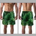 thumbnail image 3 of luoweisi Men's Beach Shorts Quick Dry Swim Trunks with Mesh Lining Tropical Leaves S, 3 of 5
