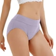 thumbnail image 5 of Nestiefly Womens Underwear Seamless High Waisted Panties | Full Coverage, Lightweight, Soft Stretch Breathable, Tagless Briefs 2026 Light Purple 2XL, 5 of 6