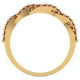 thumbnail image 5 of 0.495 ctw Wedding Band for Women - 14K yellow Gold Natural Garnet Stackable Eternity Ring, 5 of 6