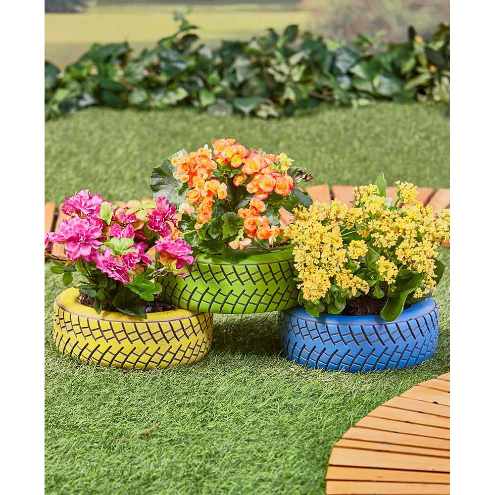 Tire Planters Green