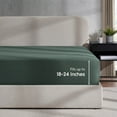 thumbnail image 3 of (2 pack) LammaLoe Extra Deep Pocket Twin XL Fitted Sheet Only, Fits 18" to 24" Mattress, Soft Microfiber Fitted Bed Sheet, Forest Green, 3 of 8