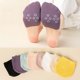 thumbnail image 5 of Zhuge Calcetines de media palma antideslizantes de silicona, calcetines invisibles, 4 pares, morados, 5 of 5