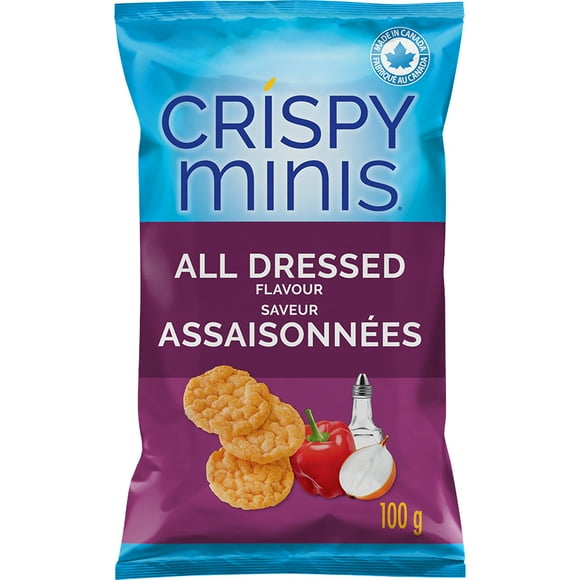 Quaker Crispy Minis All Dressed Rice Chips, 100G