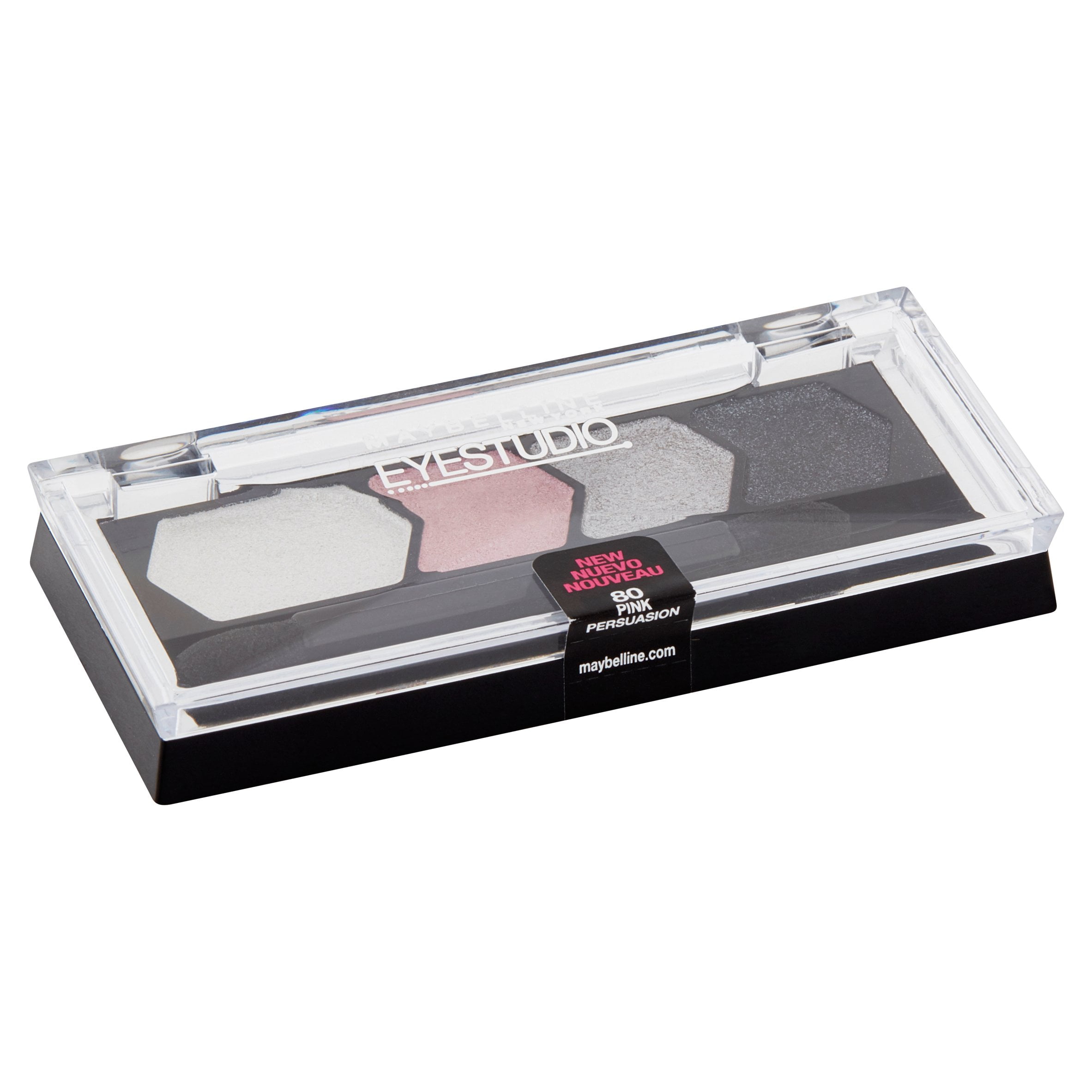 Maybelline EyeStudio Color Plush Silk Eye Shadow Quad Palette, Pink Persuasion