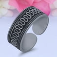 thumbnail image 3 of 6mm Bali Design Toe Band Ring 925 Sterling Silver Thin Adjustable Stylish Rings For Women, 3 of 5