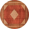 thumbnail image 1 of Ahgly Company Indoor Round Medallion Orange Traditional Area Rugs, 7' Round, 1 of 1
