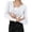 White, variant on Women's Modern Dance Practice Wrap Top Long Sleeve Ballet Flower Shawl Figure Versatile Tunic Blouse, M, Black