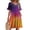 Orange, variant on Womens Tie Dye Dress Ruffle Short Sleeve V Neck A Line Sundress Flowy Fashionable Dresses