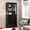 Black, variant on CBJCBJ 72" H 4 Doors Glass Display Cabinet with 3 Adjustable Shelves for Living Room, Kitchen, Green