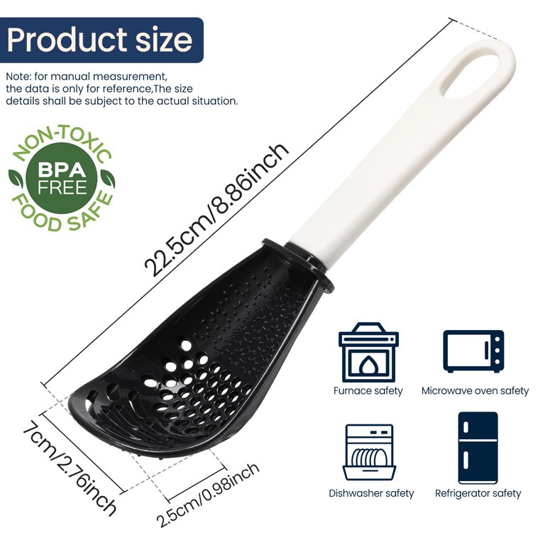 3 Packs Multifunctional Cooking Spoon, All Purpose Kitchen Tool Skimmer  Scoop Colander Strainer Grater Masher, Food-Grade High Temperature  Resistant Cooking Gadgets 