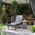 thumbnail image 2 of Outsunny Folding Outdoor Lounge Chair, 6-Level Wicker Tanning Chair, Grey, 2 of 10