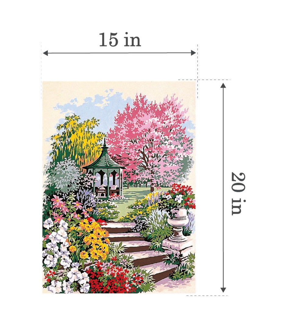 Needlepoint canvas for halfstitch without yarn Canvas The Gloriette SE929.283 Seg De Paris Printed Tapestry Canvas