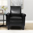 thumbnail image 2 of Accent Chairs, Comfy Sofa Chair, Armchair for Reading, Living Room, Bedroom, Office,Waiting Room, PU leather, Black 65016, 2 of 7