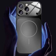 ShellTech For iPhone 14 Pro Max Hard PC Magnetic Protective Case Compatible with MagSafe Wireless Charging, Anti-Scratch Tempered Glass, Shockproof Non-Slip Flat Back Cover,Black