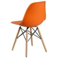 thumbnail image 4 of BizChair 2 Pack Orange Plastic Chair with Wooden Legs, 4 of 7