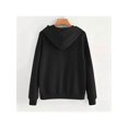 thumbnail image 6 of Zynoxe Hooded Sweatshirt Women with Kangaroo Pocket Drawstring Pullover Hoodie Realxed Long Sleeve Print Sweatshirts Fashionable Christmas Sweatshirts for Women #A Black S, 6 of 6