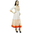 thumbnail image 3 of Phagun Kurta Floral Ethnique en Coton Anarkali Kurti Robe de Designer Bollywood, 3 of 5