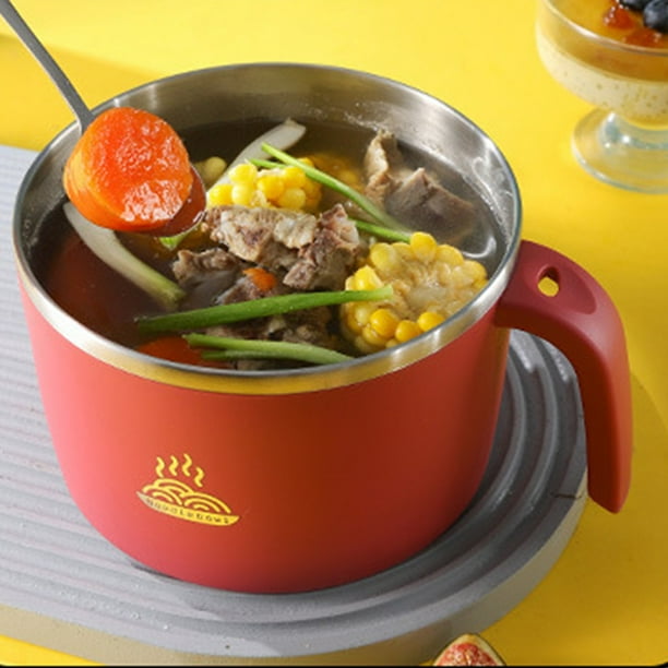 Tapa de tazón de fideos de acero inoxidable 900 ml para dormitorio de estudiantes ANGGREK Otros