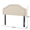 thumbnail image 5 of Tête de Lit Rembourrée avec Hauteur Réglable, Tête de Lit en Tissu Capitonné pour Lit Simple, Tête de Lit Rembourrée pour Chambres Modernes, Beige, 5 of 5