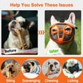 thumbnail image 3 of 2Pcs Multicolor Short Snout Dog Muzzle- Adjustable Breathable Mesh Bulldog Muzzle for Biting Chewing Licking Grooming Dog Mask, 3 of 7