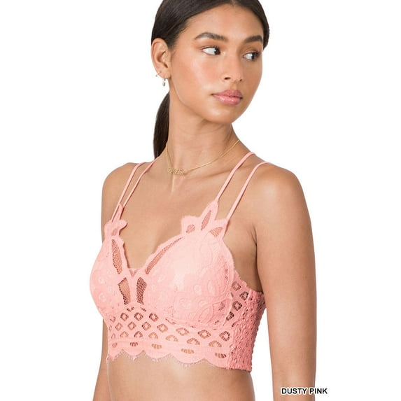 Niobe Clothing Womens Crochet Lace Bralette Top