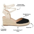 thumbnail image 5 of Journee Womens Monte Wedge Heel Espadrille Sandals, Widths Available, 5 of 10