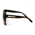 thumbnail image 3 of Oceanic Gradient Lens Flat Top Oversize Mob Plastic Sunglasses Tortoise Grey Brown, 3 of 4