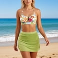 thumbnail image 4 of Womens Bikini Two Piece Swimsuit Reversible Print Top Bottom High Waisted Swimwear Tummy Control Bathing Suit Beach Vacation, 4 of 5