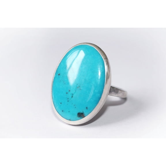 3.5 Ct Round Cut Cut Turquoise Ring 925 Sterling Silver Ring Handmade Gemstone Ring Women Ring