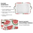 thumbnail image 2 of Yayeee 2 Pack Canvas Storage Basket with Handles for Shelves Fabric Bins Closet Organizer, Cute Watermelon, 2 of 8