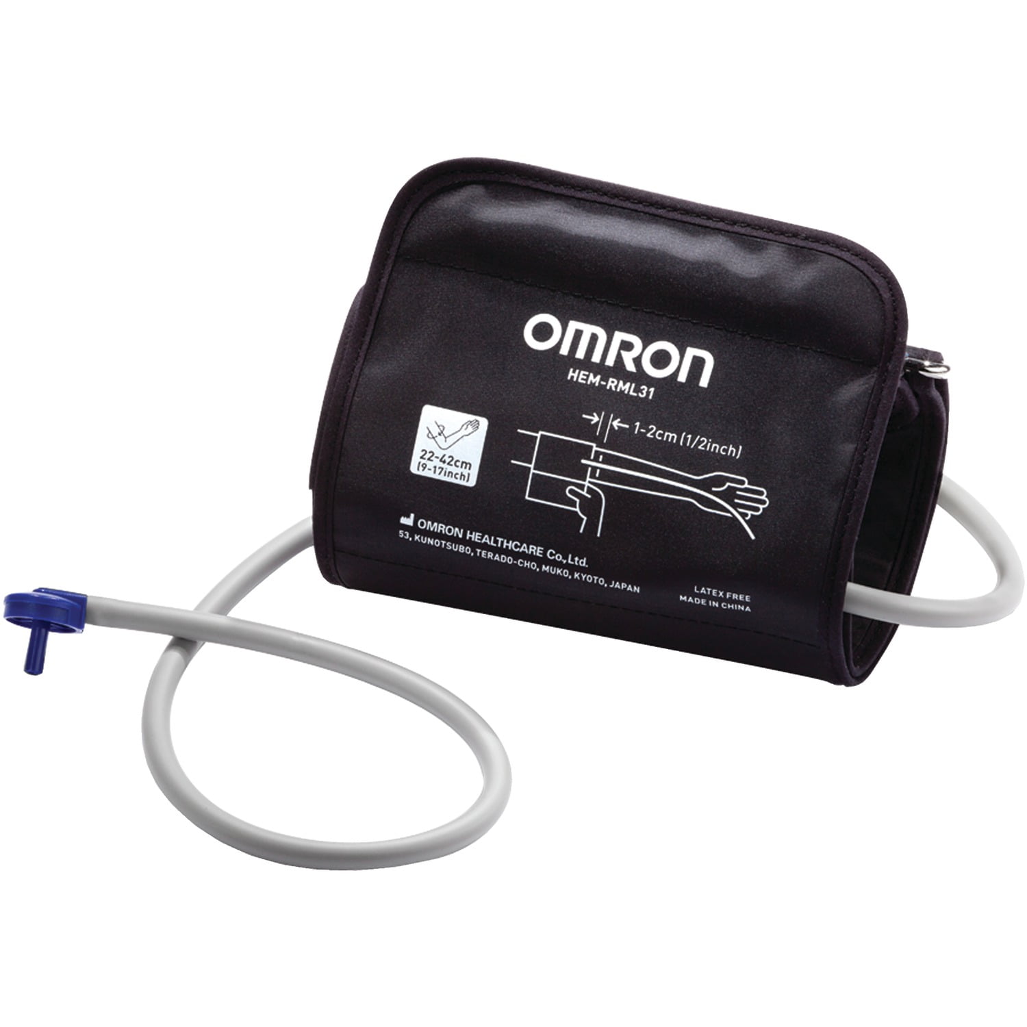 Omron BP7100 3 Series Upper Arm Blood Pressure Monitor & CD-CS9 7-Inch to  9-Inch Advanced-Accuracy Series Small D-Ring Cuff 