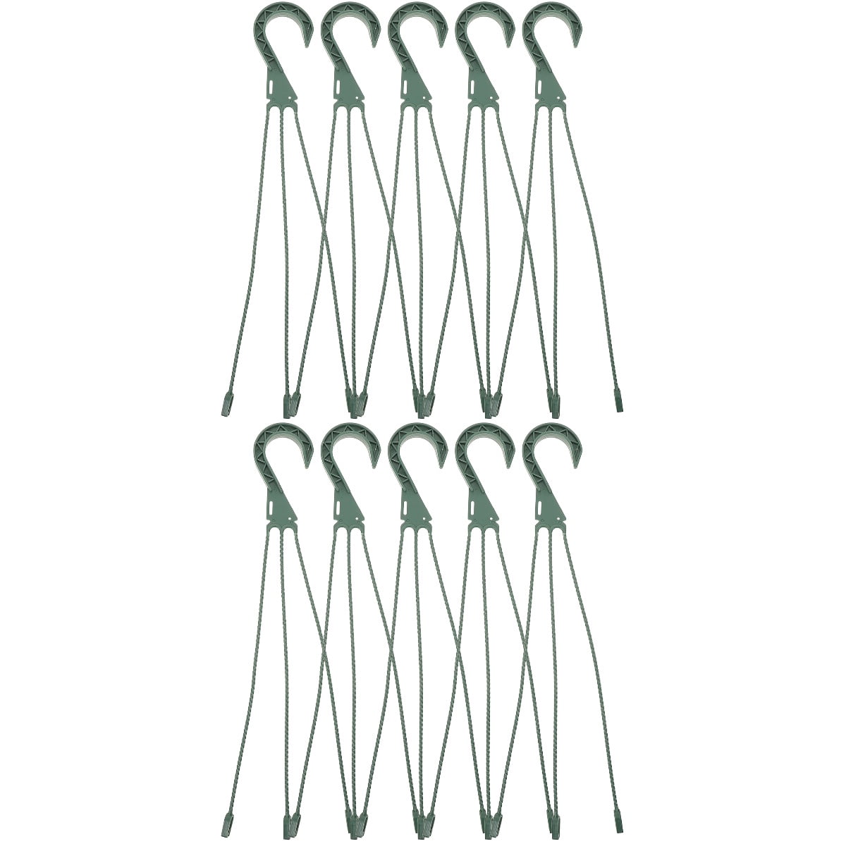 HOMEMAXS 10 Pcs  Plastic Hanging Basket Hooks Hanging Planter Holders Flower Pot Hangers for Outside Plants