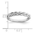 thumbnail image 2 of Auriga Fine Jewelry 925 Sterling Silver Rh Polished Cubic Zirconia Twisted Ring Size 8 for Women, 2 of 5
