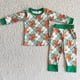 thumbnail image 2 of Ropa de dormir para niños, conjuntos de camisa de pan de jengibre, Top, pantalones verdes, ropa de moda, invierno, Navidad, venta al por mayor, 2 of 4