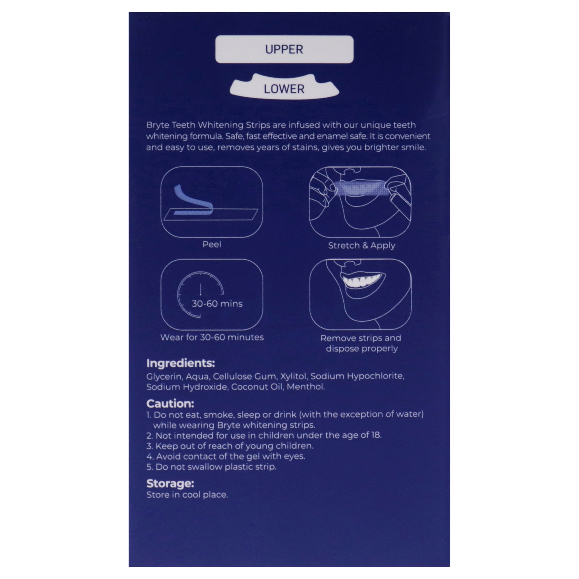 Bryte Professional Teeth Whitening Strips , 28 Pc Strips