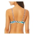thumbnail image 2 of CALIFORNIA SUNSHINE Women's White Tropical Print Stretch Bralette Removable Cups Lined Adjustable Scoop Neck Swimsuit Top L, 2 of 4