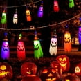 thumbnail image 3 of 5 uds sombreros de fantasma colgantes iluminados para Halloween decoraciones de Halloween para interiores y exteriores luces de cadena para jardín Patio decoración de ANGGREK Otros, 3 of 8