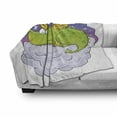 thumbnail image 3 of Dragon Soft Flannel Fleece Throw Blanket, Nighttime Sleep on a Fluffy Cloud, Cozy Plush for Indoor and Outdoor Use, 50" x 70", White Multicolor, by Ambesonne, 3 of 6