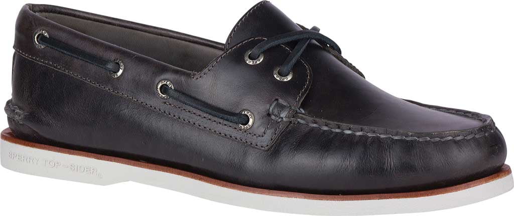 Sperry Gold A/O 2-Eye Orleans Charcoal 12