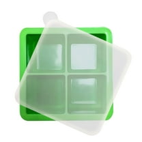 4-Pack 1-Cup Silicone Freezer Trays with Lids - Leakproof Soup & Broth Containers for Freezing - BPA-Free Silicone Ice Cube Trays for Sauce, Baby Food & Leftovers