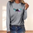 thumbnail image 2 of Women Blouse 3/4 Sleeve Petite, Workout T Shirts Loose Workout Shirts Women Crop Womens Tops Dressy Casual Tunics Periwinkle Beach Shirt Sunshine White, 2 of 4