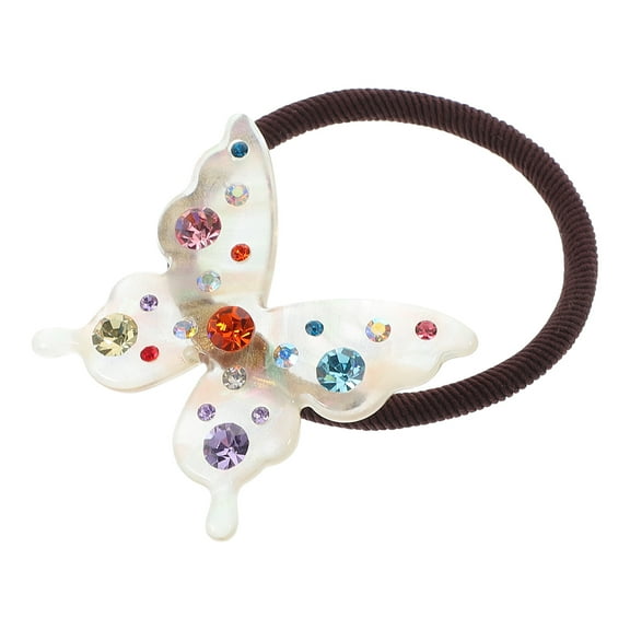 PTOOTP Soft Butterfly Hair Elastics with Decorative Design for Parties Weddings and Daily Wear